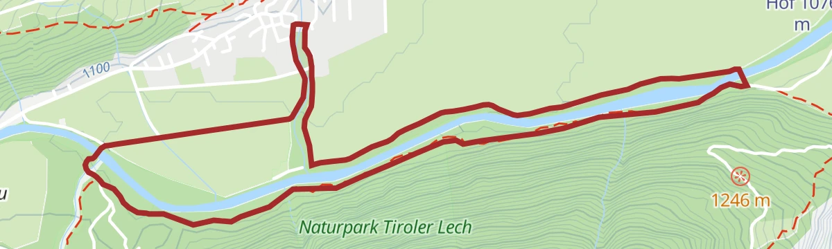 Route map: Holzgau - Jochwegrunde